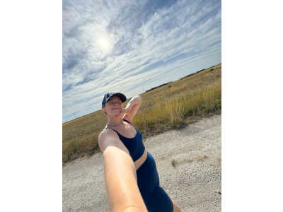 Hazel jogs